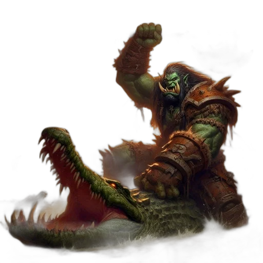 creature, dragon, animal, concept art, fantasy art, green, orc, warrior transparent PNG cut-out
