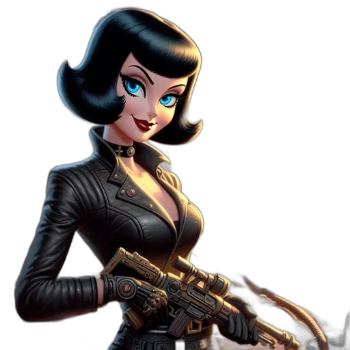 weapon, comic book art, concept art, cartoon, fantasy art, futuristic, industrial, setting transparent PNG cut-out
