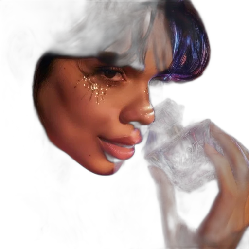 face, mask, photorealistic, concept art, fantasy art, watercolor, outer space, fire transparent PNG cut-out