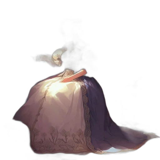 dress, crown, mask, bottle, concept art, fantasy art, watercolor, pixel art transparent PNG cut-out