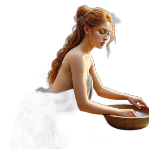 jewelry, dress, photorealistic, fantasy art, oil painting, concept art, snow, underwater transparent PNG cut-out