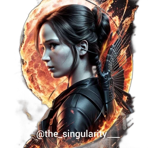 comic book art, concept art, fantasy art, cyberpunk, fire, woman, armored, black transparent PNG cut-out