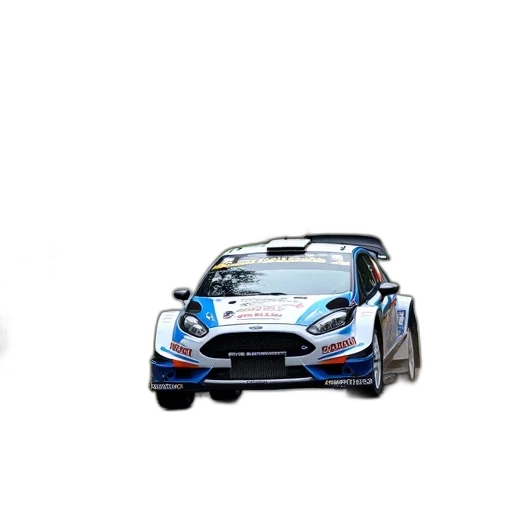 car, concept art, 3d render, blue, white, racing, speeds, down transparent PNG cut-out