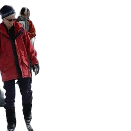 jacket, snow, young, child, wearing, red, snowsuit, ski transparent PNG cut-out