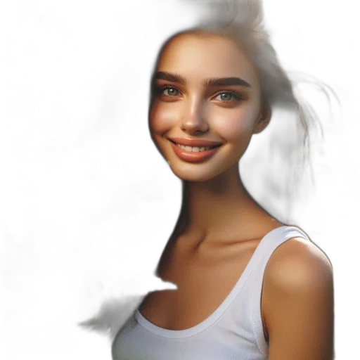 face, robot, hair, creature, photorealistic, oil painting, fantasy art, concept art transparent PNG cut-out
