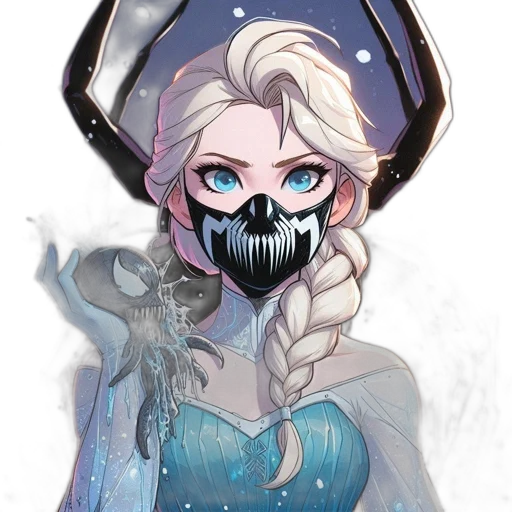 mask, face, staff, concept art, fantasy art, pixel art, comic book art, blue transparent PNG cut-out