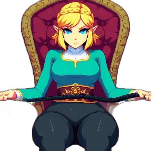 crown, furniture, staff, dress, pixel art, concept art, anime, fantasy art transparent PNG cut-out