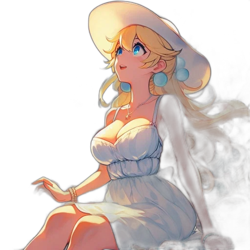 dress, hat, crown, concept art, watercolor, fantasy art, pixel art, fire transparent PNG cut-out