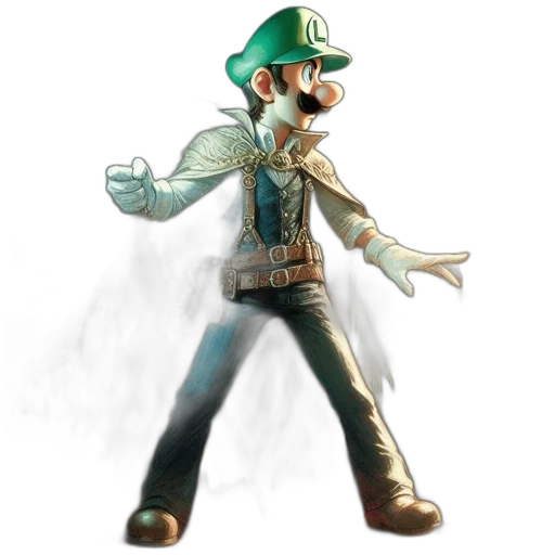 staff, hat, mask, concept art, 3d render, pixel art, fantasy art, green transparent PNG cut-out