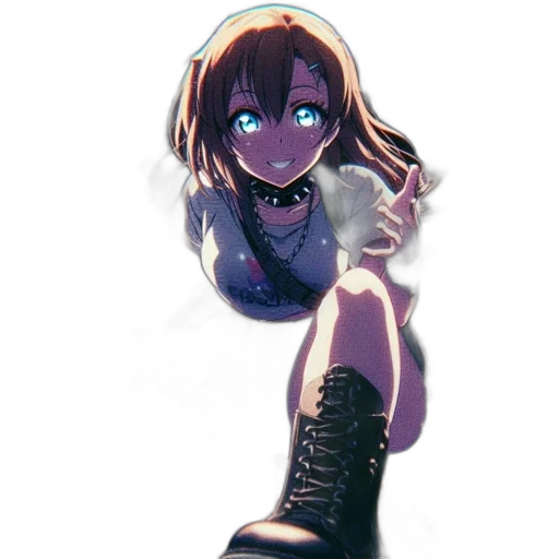 shoes, mask, weapon, dress, anime, pixel art, concept art, cartoon transparent PNG cut-out