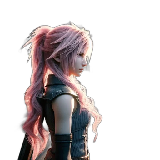 hair, dragon, face, concept art, 3d render, fantasy art, anime, pastel transparent PNG cut-out