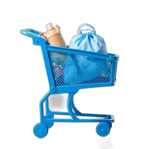 bottle, furniture, staff, blue, plastic, shopping, cart, clear transparent PNG cut-out