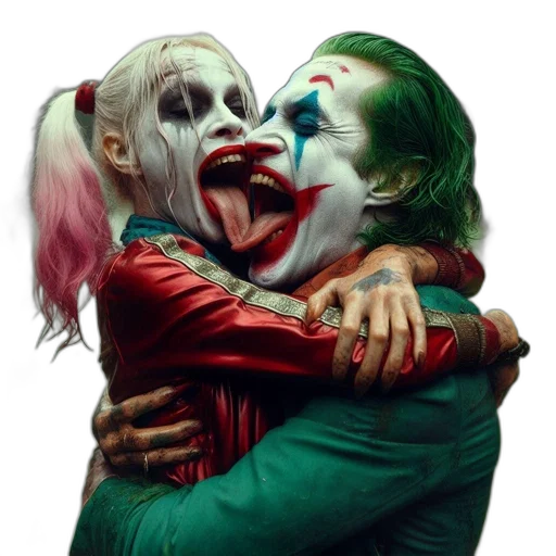 mask, face, comic book art, concept art, photorealistic, fantasy art, two, clown transparent PNG cut-out