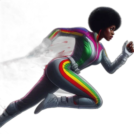 sword, concept art, comic book art, fantasy art, photorealistic, woman, oversized, afro transparent PNG cut-out