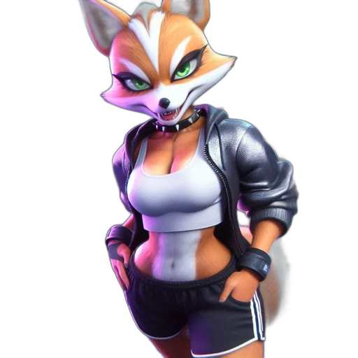 jacket, staff, animal, dress, 3d render, concept art, fantasy art, cyberpunk transparent PNG cut-out