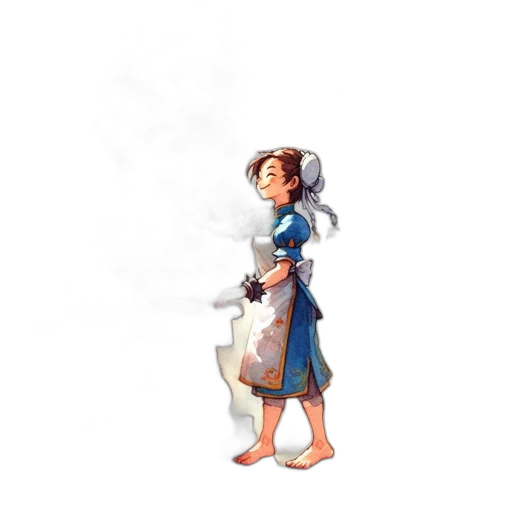 dress, staff, pixel art, concept art, fantasy art, 3d render, fog, outer space transparent PNG cut-out