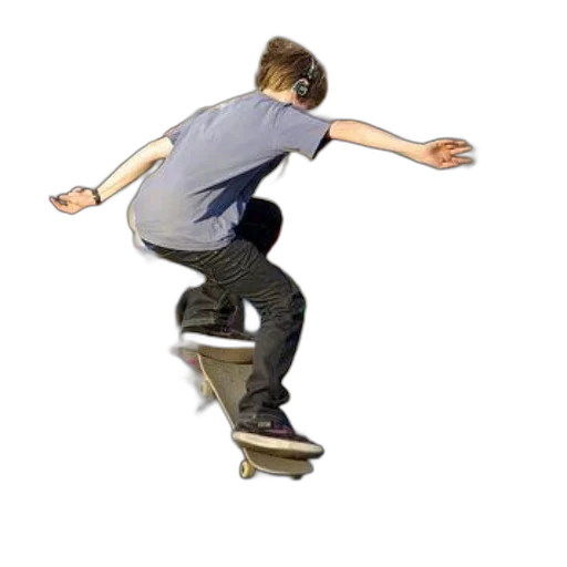 shoes, creature, 3d render, photorealistic, concept art, cartoon, skateboarder, wearing transparent PNG cut-out