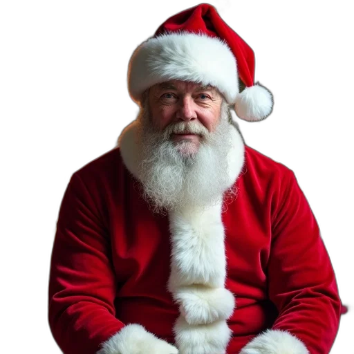 person, sitting, front, decorated, christmas, tree, wearing, red transparent PNG cut-out