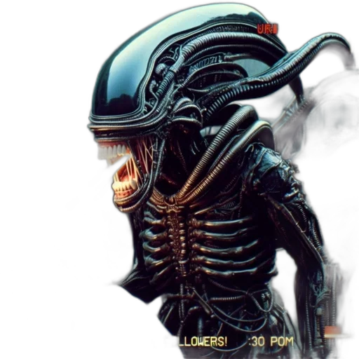 creature, robot, concept art, pixel art, comic book art, 3d render, outer space, menacing transparent PNG cut-out