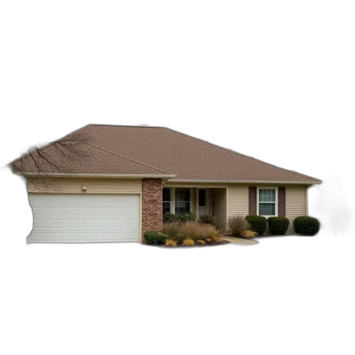 building, umbrella, hair, hat, 3d render, photorealistic, earth tones, dark transparent PNG cut-out