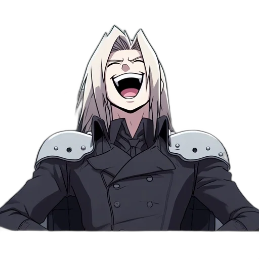 jacket, creature, crown, face, anime, cartoon, concept art, pixel art transparent PNG cut-out