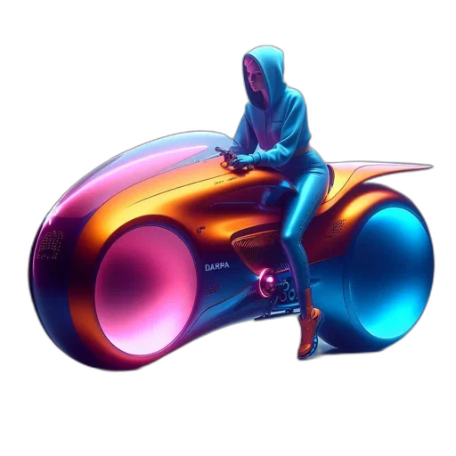 car, weapon, robot, concept art, vaporwave, 3d render, cyberpunk, neon lights transparent PNG cut-out