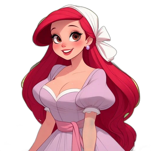dress, crown, hat, cartoon, anime, concept art, pixel art, red transparent PNG cut-out
