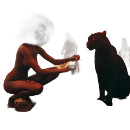 animal, creature, mask, concept art, 3d render, pixel art, fantasy art, fire transparent PNG cut-out