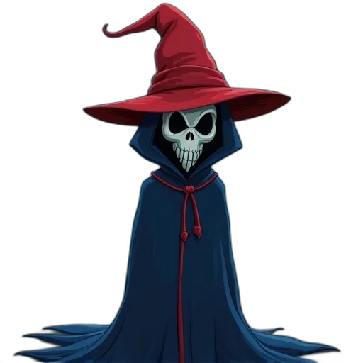 hat, staff, mask, dress, concept art, 3d render, pixel art, fantasy art transparent PNG cut-out