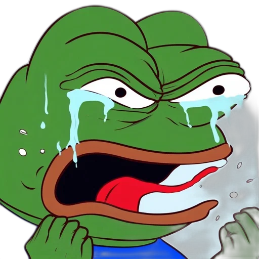 face, mask, emotive, cartoon, frog, teary, eyes, gaping transparent PNG cut-out
