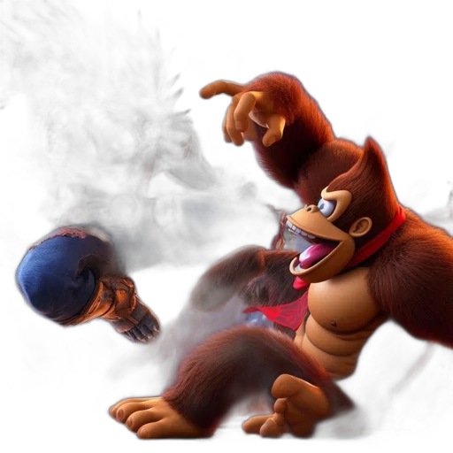 concept art, 3d render, fire, fog, two, contrasting, characters, interact transparent PNG cut-out