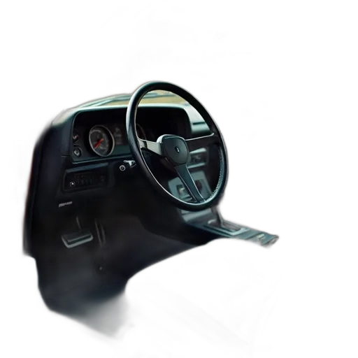 car, 3d render, concept art, photorealistic, interior, focus, driver, side transparent PNG cut-out