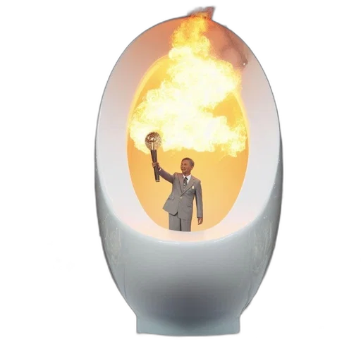 staff, mask, weapon, jacket, 3d render, concept art, fire, tokyo transparent PNG cut-out