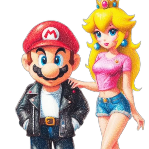 crown, hat, dress, weapon, pixel art, concept art, vaporwave, 3d render transparent PNG cut-out
