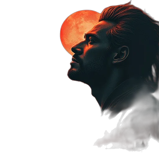 face, mask, concept art, photorealistic transparent PNG cut-out