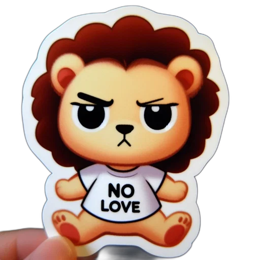 3d render, image, features, cartoon, lion, character, wearing, shirt transparent PNG cut-out