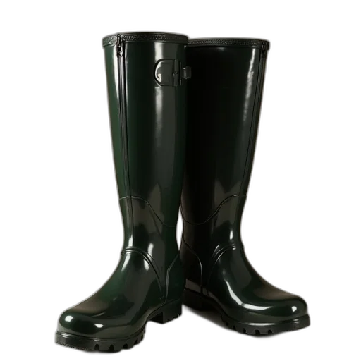 shoes, green, hunter, original, tall, gloss, wellies transparent PNG cut-out