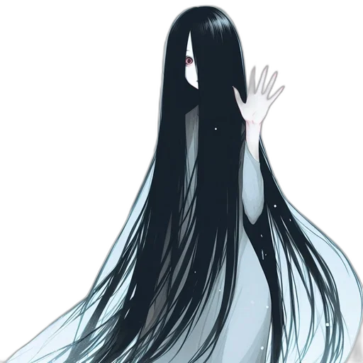 hair, dress, creature, mask, concept art, anime, fantasy art, pixel art transparent PNG cut-out