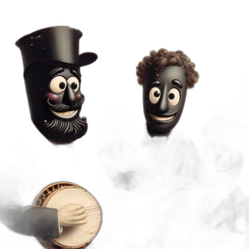 mask, face, concept art, 3d render, cartoon, photorealistic, vintage, poster transparent PNG cut-out