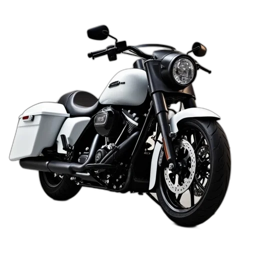 3d render, photorealistic, white, 2020, harley, davidson, street, glide transparent PNG cut-out