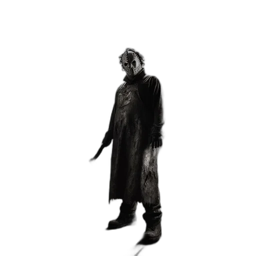 mask, staff, creature, jacket, concept art, 3d render, pixel art, comic book art transparent PNG cut-out