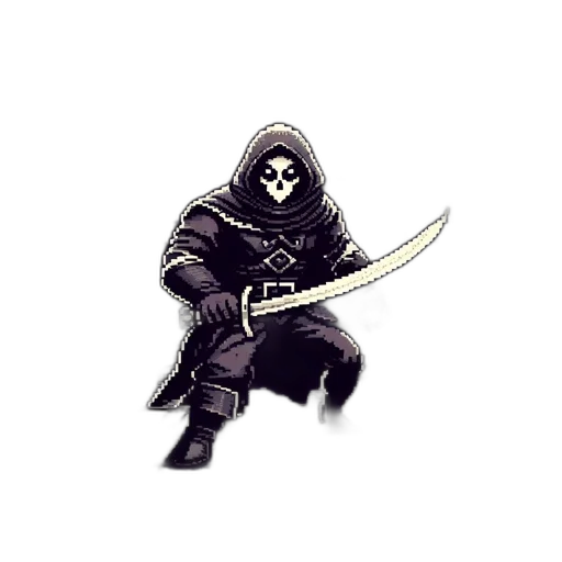 sword, weapon, mask, staff, pixel art, concept art, fantasy art, comic book art transparent PNG cut-out