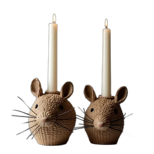 handmade, rat, basket, candleholders, house, isabella transparent PNG cut-out