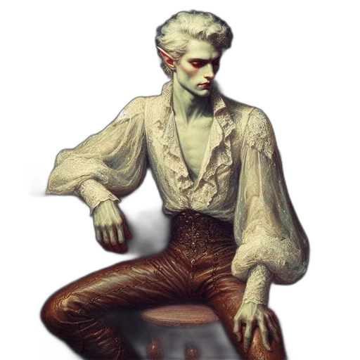 jacket, staff, creature, furniture, concept art, fantasy art, 3d render, comic book art transparent PNG cut-out