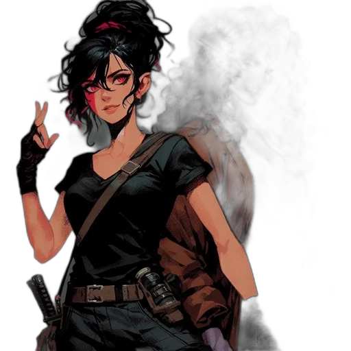 weapon, comic book art, concept art, pixel art, fantasy art, dark, red, monochrome transparent PNG cut-out