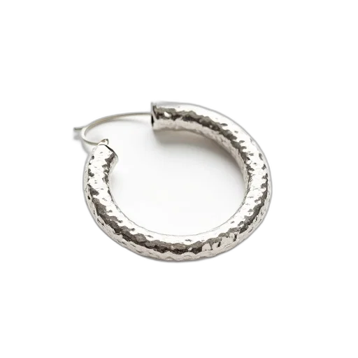 jewelry, crown, silver, hoop, earring, textured, surface, small transparent PNG cut-out