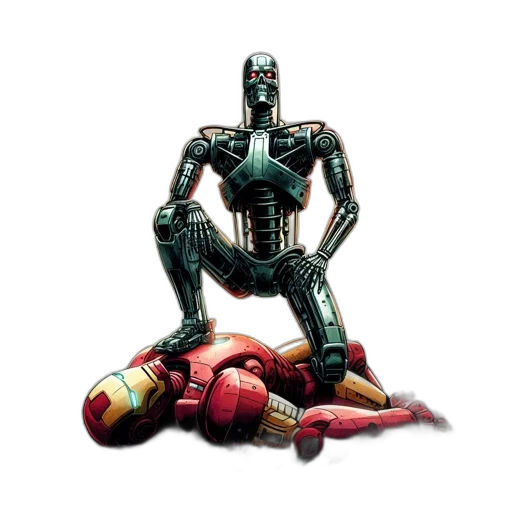 robot, weapon, animal, creature, concept art, 3d render, comic book art, pixel art transparent PNG cut-out