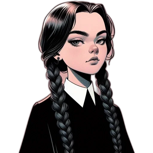hair, staff, face, jacket, cartoon, comic book art, pixel art, concept art transparent PNG cut-out