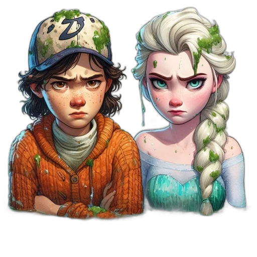 fantasy art, concept art, pixel art, comic book art, snow, green, pastel, colorful transparent PNG cut-out