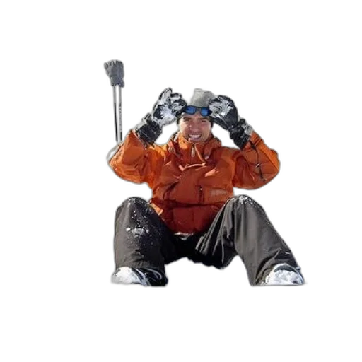 jacket, staff, robot, face, photorealistic, 3d render, concept art, snow transparent PNG cut-out